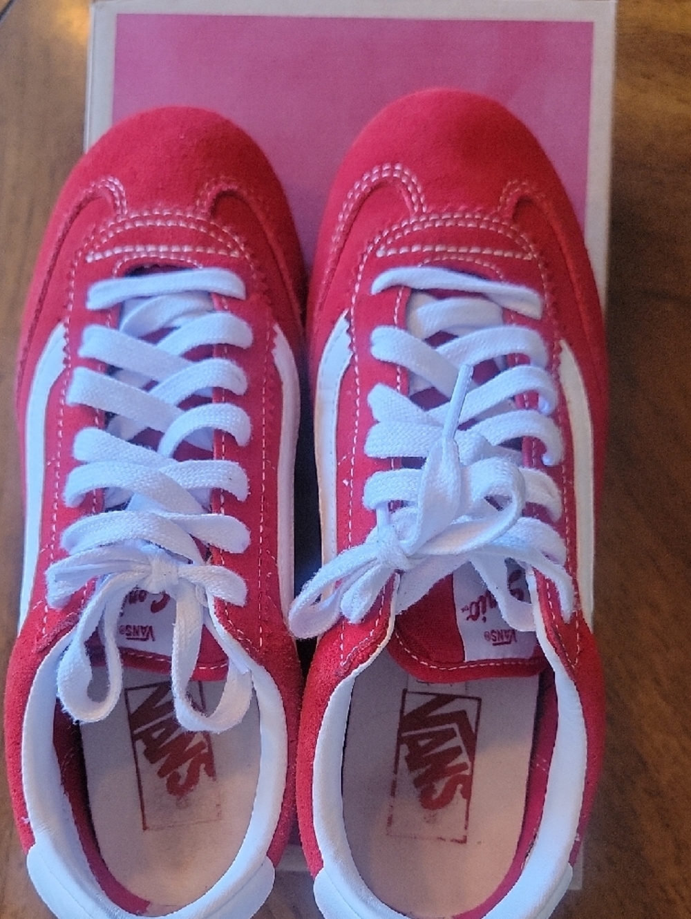 Vans Red and White Low-Top Sneakers - Picture 7 of 7